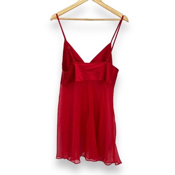 Cacique Red Valentines Day Nighty Babydoll Womens 18/20 - Picture 2 of 4